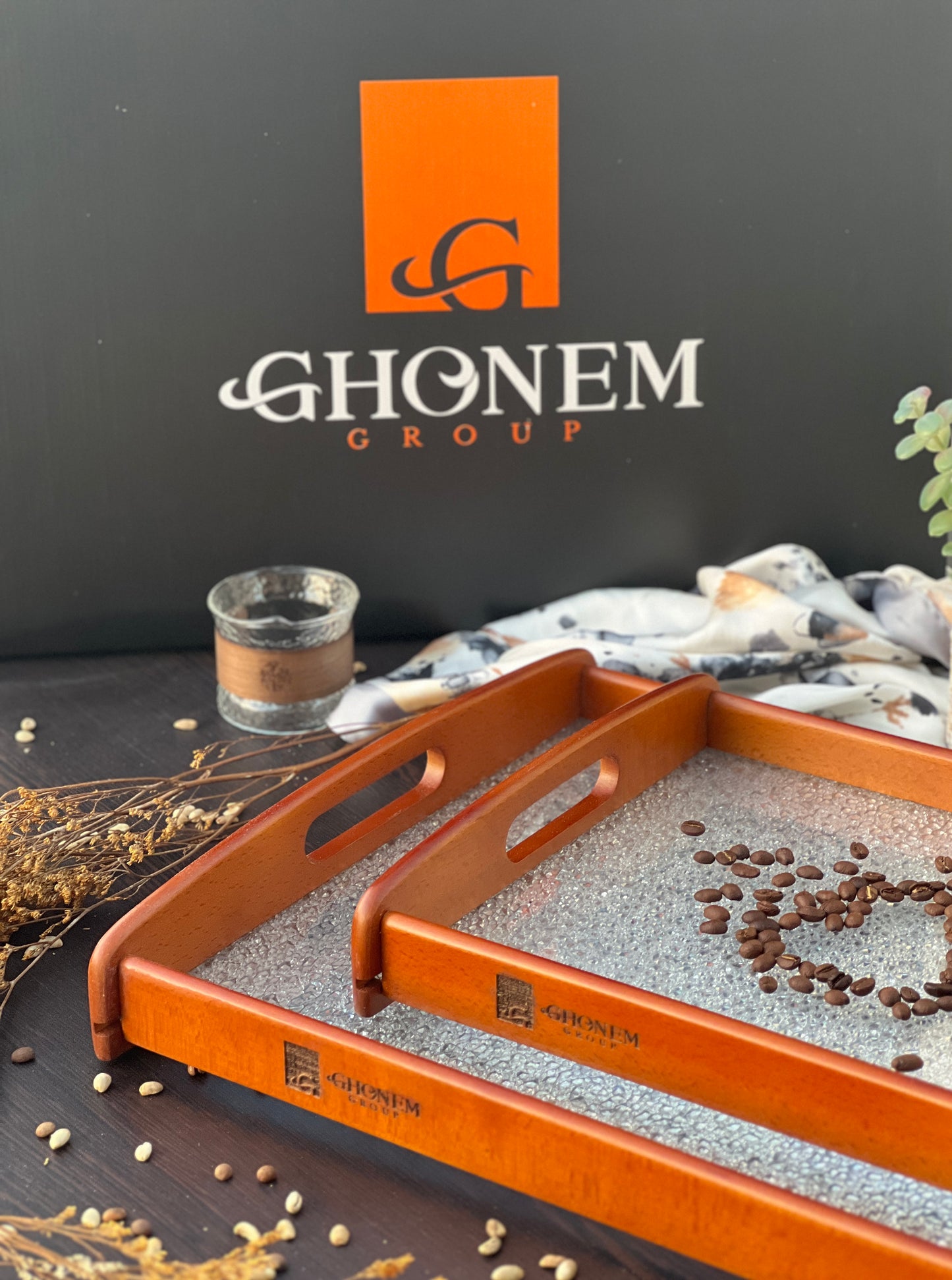 Modern Wooden Tray - Ghonem Group