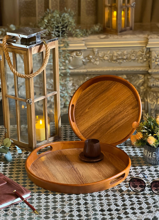 Round Wooden Tray Set - Ghonem Group