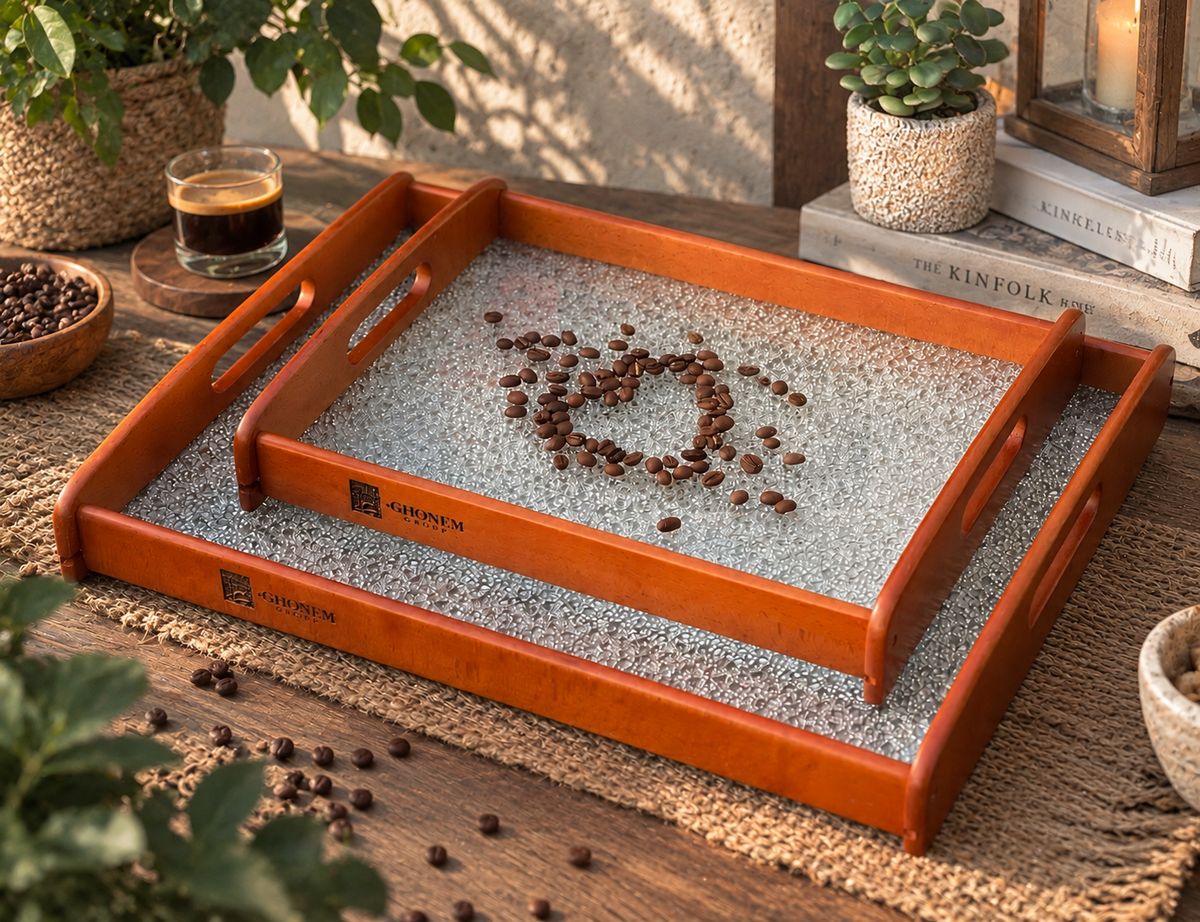 Modern Wooden Tray - Ghonem Group