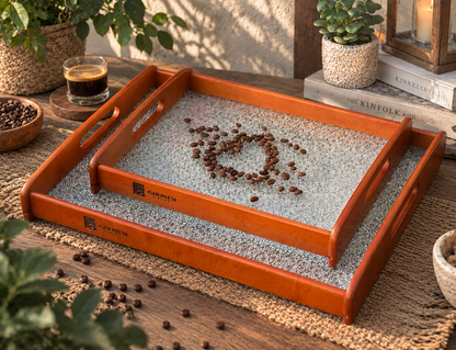 Modern Wooden Tray - Ghonem Group