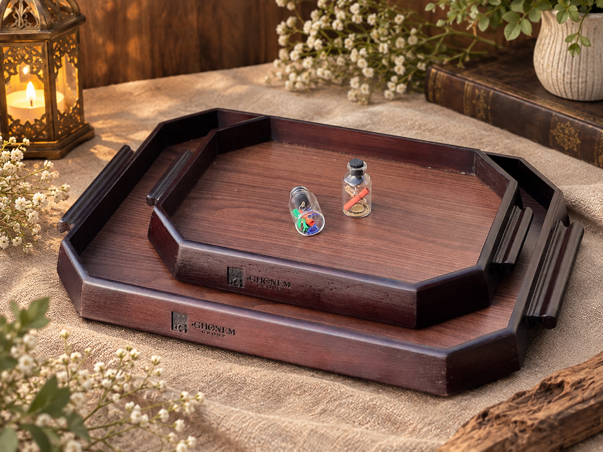 Octagonal Wooden Tray - Ghonem Group