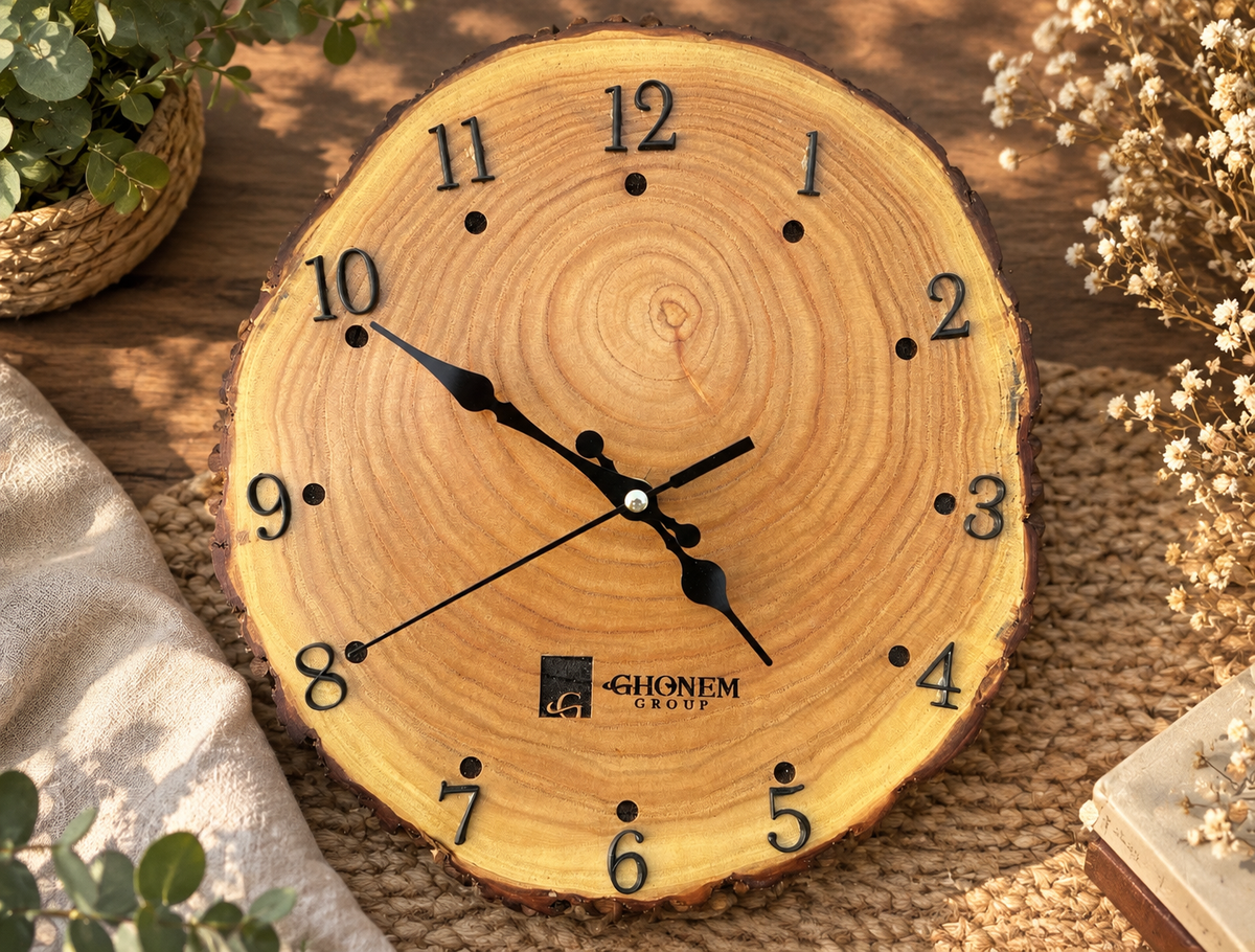 Wooden Wall Clock - Ghonem Group