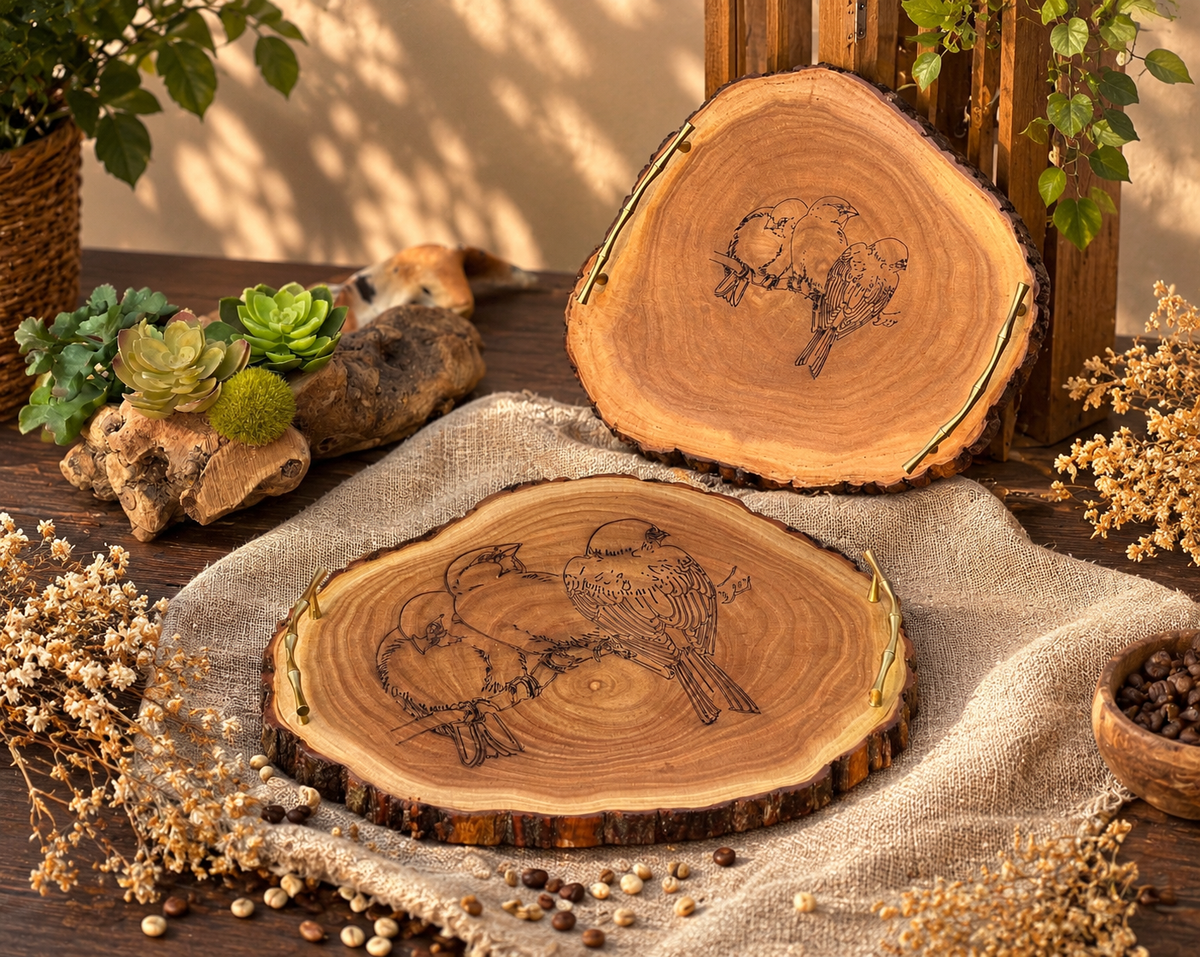 Log Wooden Tray - Ghonem Group