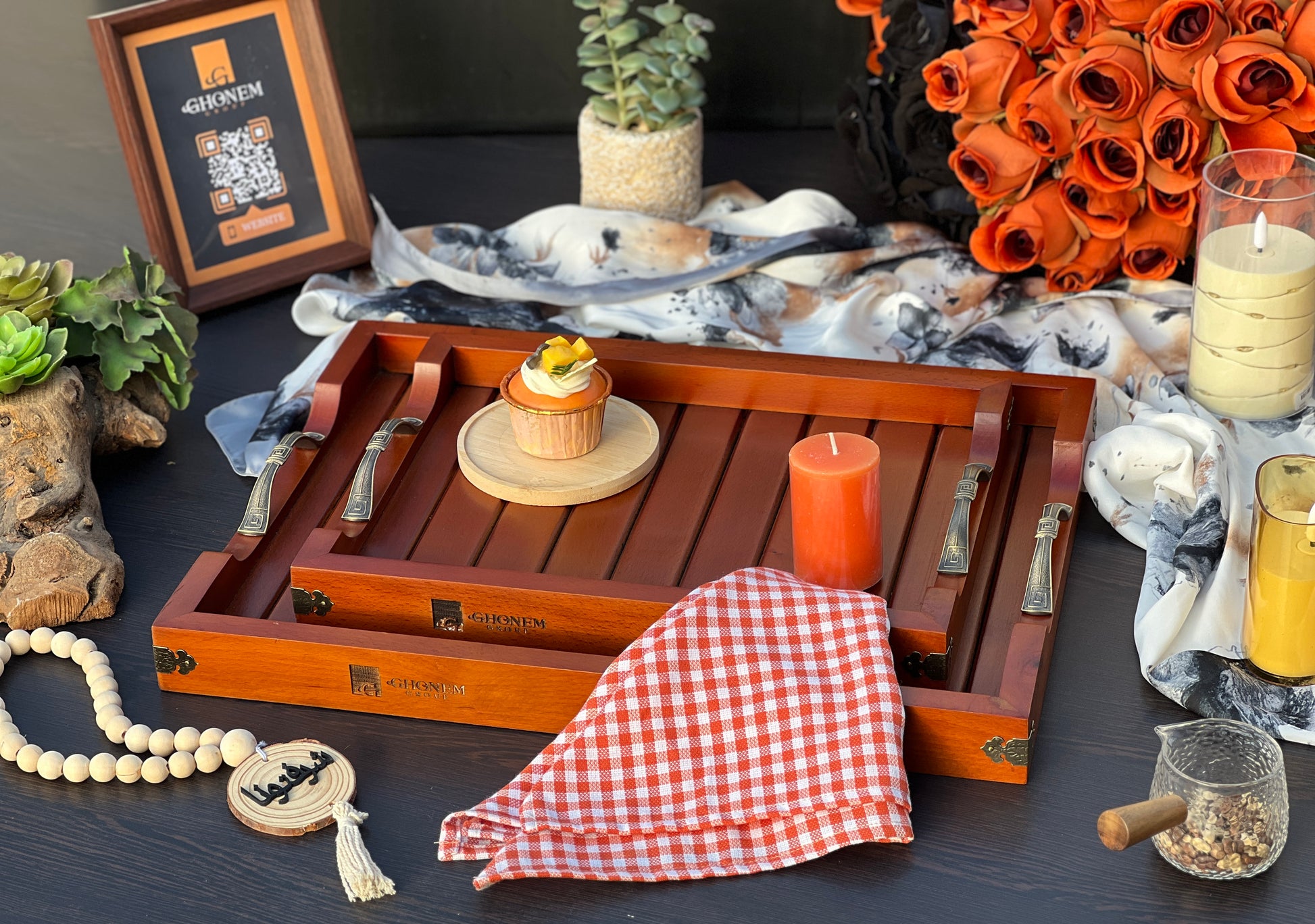Beech Wooden Tray - Ghonem Group