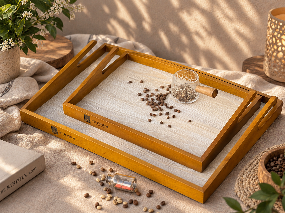 Ghazala Wooden Tray - Ghonem Group