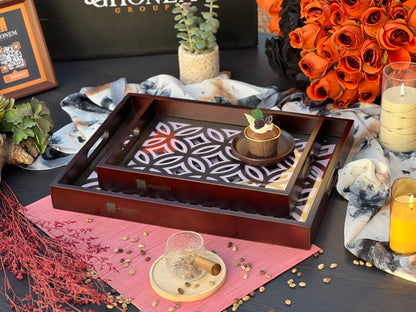 Arabesque Wooden Tray - Ghonem Group