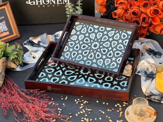 Arabesque Wooden Tray - Ghonem Group