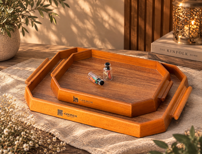 Octagonal Wooden Tray - Ghonem Group