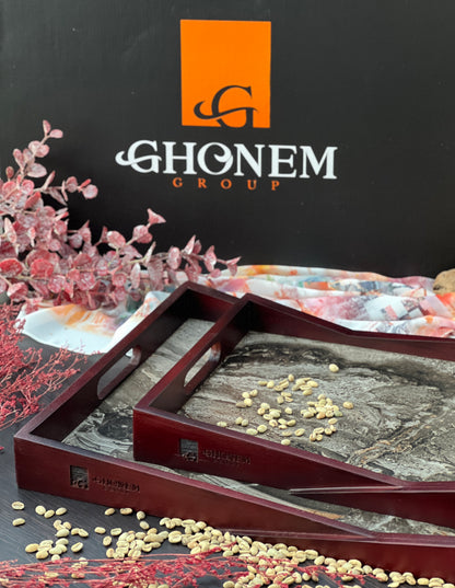 Triangular Wooden Tray - Ghonem Group