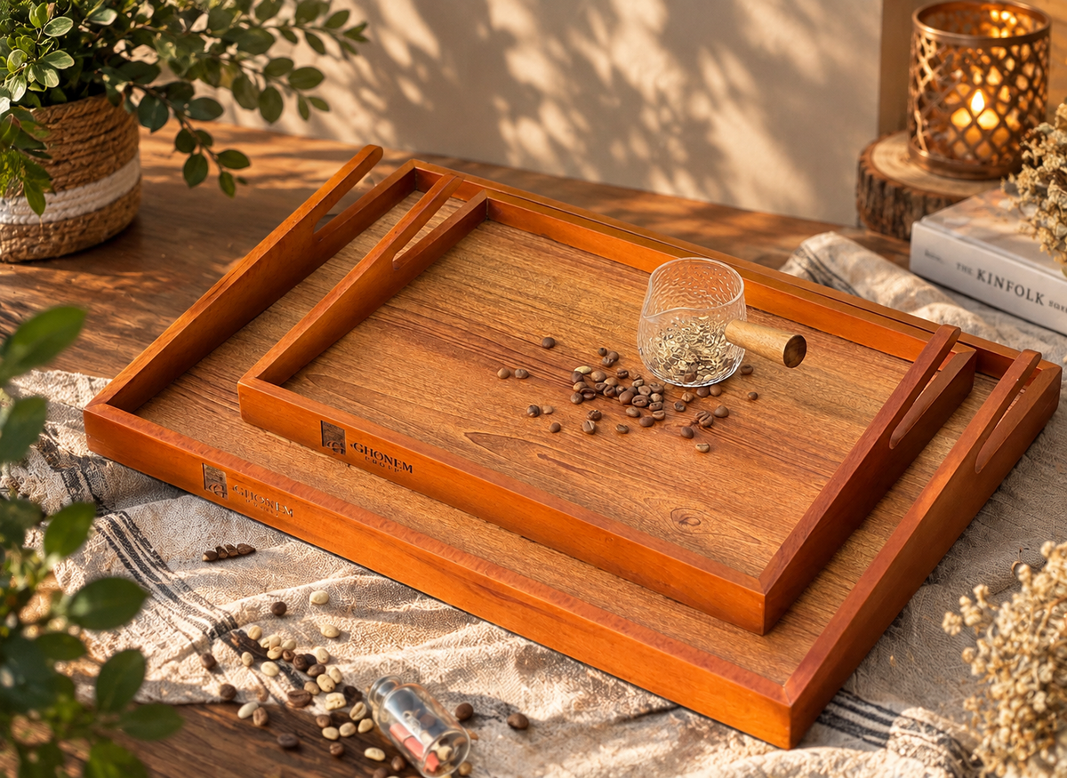 Ghazala Wooden Tray - Ghonem Group