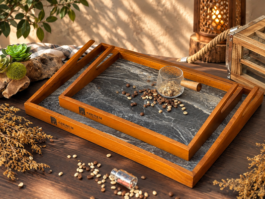 Ghazala Wooden Tray - Ghonem Group