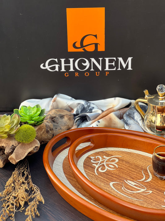 oval wooden tray